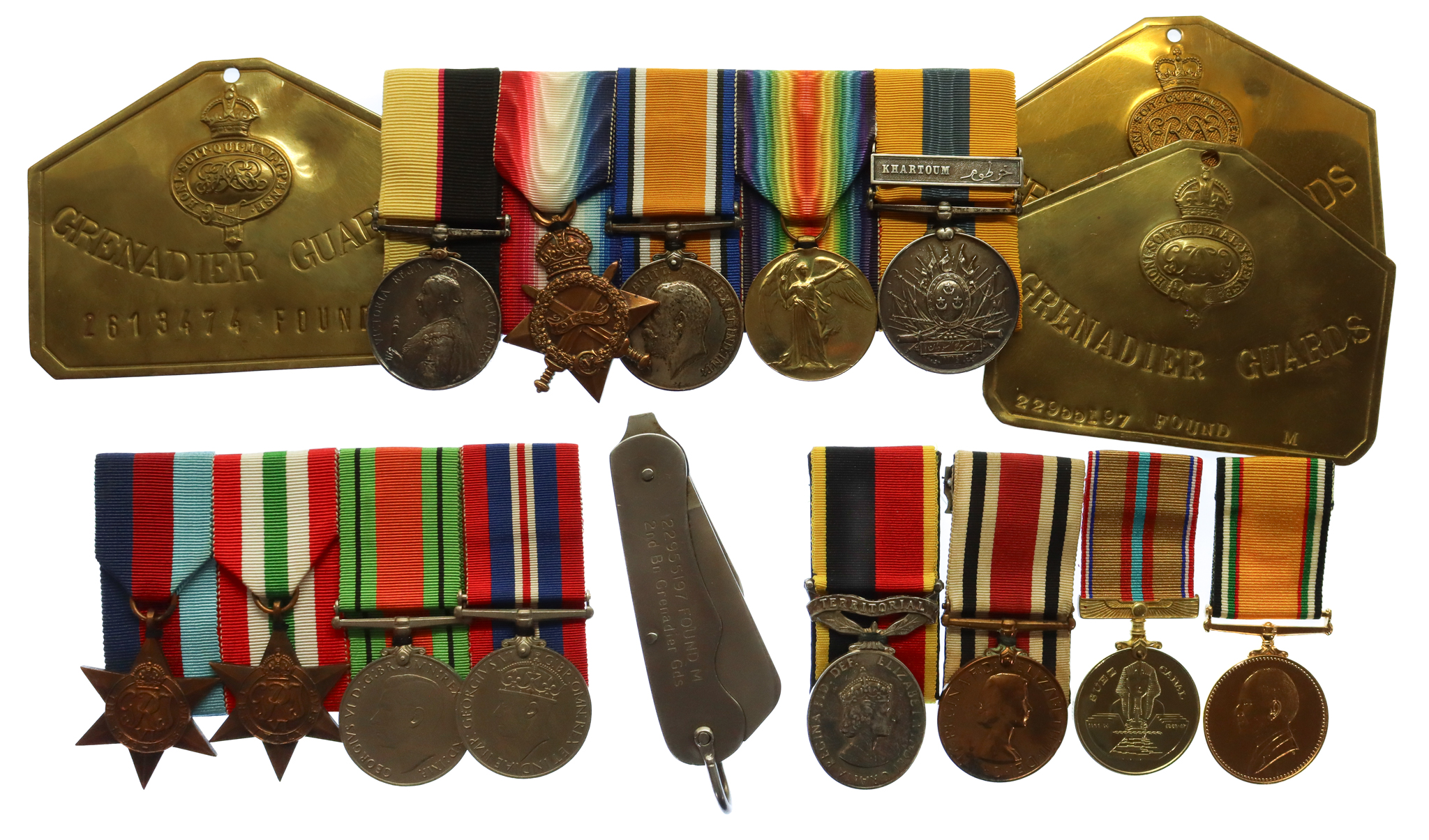 Family Medal Group to Three Generations of the Found Family who all served with the Grenadier Guards