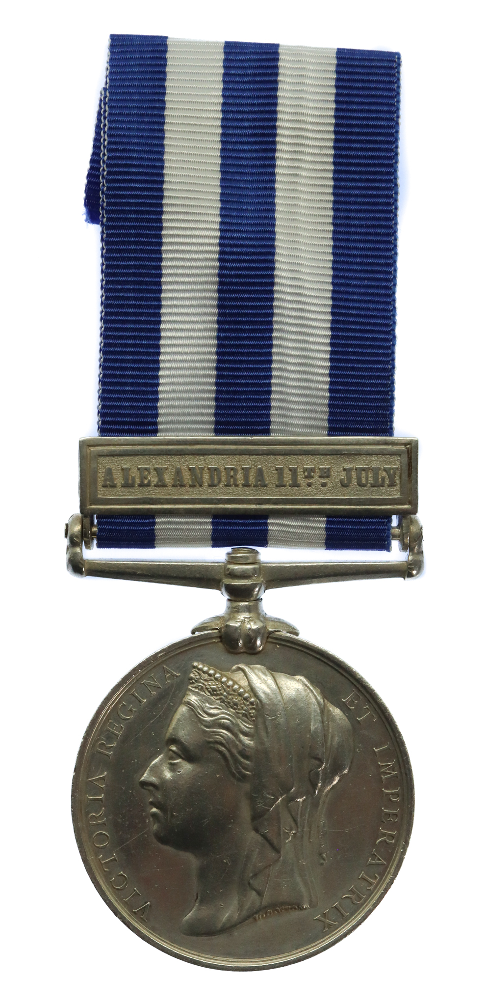 Egypt Medal (Clasp - Alexandria 11th July) - J.T. Wakeham, Ord., Royal Navy, HMS Sultan