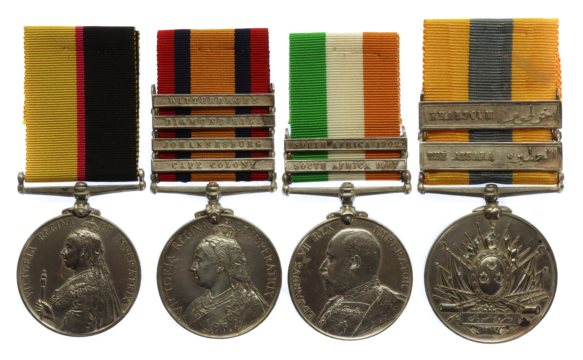 Queen's Sudan, QSA (4 Clasps), KSA (2 Clasps) & Khedives Sudan (Clasp - The Atbara, Khartoum) Group of Four - Pte. J. Sowden, 1st Bn. Cameron Highlanders